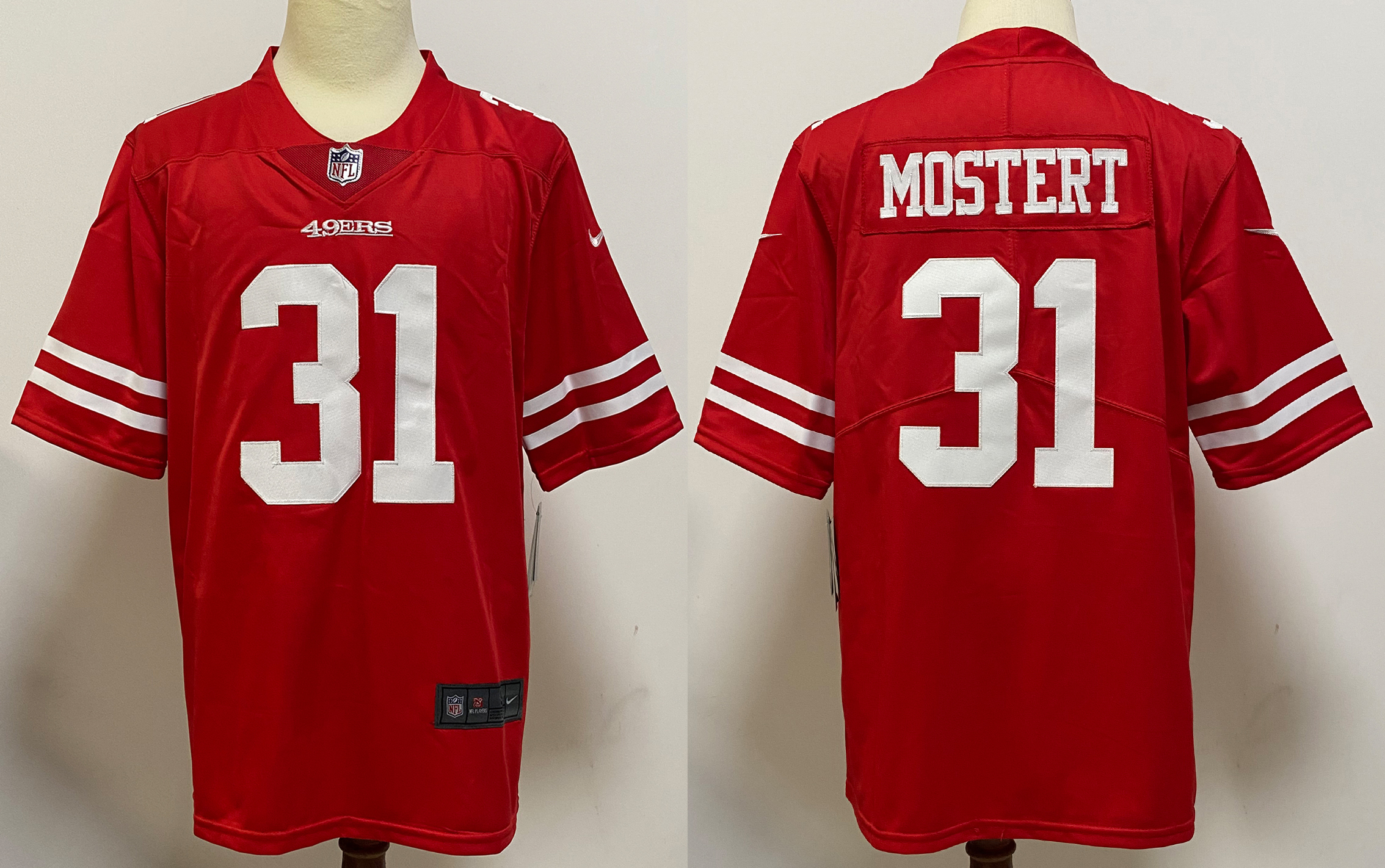 Men's San Francisco 49ers Raheem Mostert #31 Red Jersey